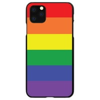 CASICTINKINK Torbica za iPhone - Custom Ultra tanka tanka tvrda crna plastična pokrivača - Rainbow Stripes