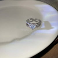 Prijatelji Pokloni Temperament breskva Zircon Pearl Metal Diamond Podesivi Korejski stil Otvoreni prstenovi Žene prstenovi Zircon prstenje za prstenje 10