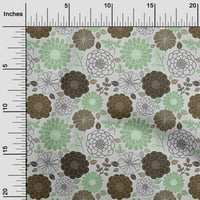 Onuone Georgette viskoza svijetlo zelena tkanina cvjetna retro šivača materijala za ispis tkanina sa
