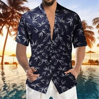 Muška ljetna modna majica za slobodno vrijeme morska obala Havajska majica s kratkim rukavima, labav