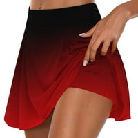 Ženske joge kratke hlače za čišćenje Ženskih ljetnih plisitelja suknje za tenis Athletic Stretchy kratke joge lažne dvije hlače hlače
