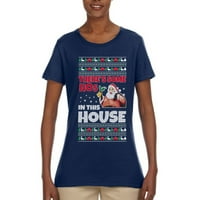 U kući se nalazi neki HOS u kućnoj ružnoj džemper ženskoj grafičkoj majici, mornarsko, 2xl