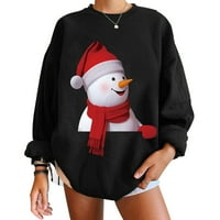 Tking Fashion ženska modna casual zabava božićni džemper sa džemper od labavih sportova Top pulover