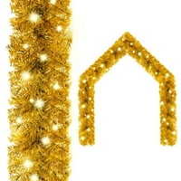 Dcenta Christmas Garland sa LED svjetlima 197 zlato