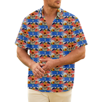 4. jula muška havajska majica SAD Nacionalna zastava Grafička majica Ovratnik odjeća 3D Print Argentina