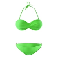 Ženske kupaće kostime Odvojivi kaiš visoki struk bikini setovi metalni prsten kupaći kupaći kostim za