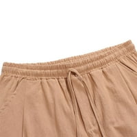 Muške kratke hlače Pamučne platnene lagane, udobne casual kratke hlače, hlače kratke hlače casual kaki