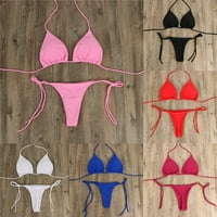 Ženski ton za bikini set bočni kravatni kupaći kostimi Brazilski kupaći kostimi