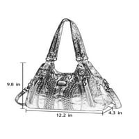 REJLUN Ženske torbe Veliki kapacitet Tote torba Top ručka odvojive torbe na rame Multi džepovi Dame Crossbody Hobo PU Kožni patentni zatvarač Claret