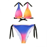 Hesxuno kupaći kostimi za žene bikini žene bandeau zavoj bikini set push-up brazilski kupaći kostimi