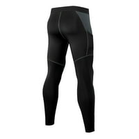 Muškarci Sportski gamaši pantalone Prozračne brzo sušenje Wicking fitness hlače tamno siva s