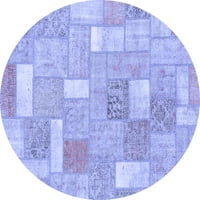 Ahgly Company u zatvorenom okrugli patchwork plavi prelazni prostirci, 5 'krug