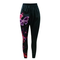Duge pantalone za žene Žene Modne Print Yoga Hlače Plus Veličina Casual Sportske hlače visoke struke