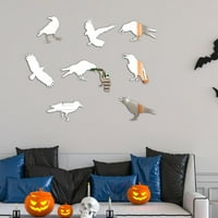 Halloween akrilno zrcalo Zidna naljepnica Halloween Bat Ghost Logo Zidni dekor bundeve Witch Bat Ghost