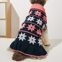PARK PAG džemper haljina turtleneck prsluk za ženske djevojke, zimski pulover za pse pletiva za kućne