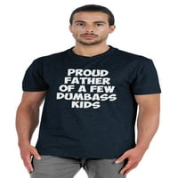 Majk muške dresove majice Grafički citat Ponosni otac nekoliko glupačkih djece majica za ponosni tatu