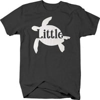 Morska kornjača Little Family Toddler Love Vodena majica za velike muškarce 3xl tamno siva