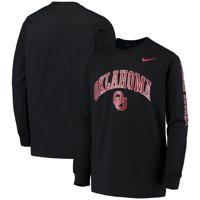 Mladi Nike Black Oklahoma prije Arch & logotip 2-hit majica s dugim rukavima