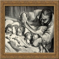 The Little Thumb Gold Ornate Wood Framed Canvas Art od gustave dore