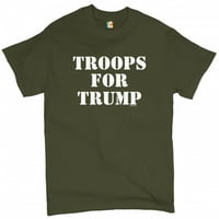 Trup za lov na Trump Majica Donald Trump podržavaju tee naše trupe, vojne zelene, 3x-velike