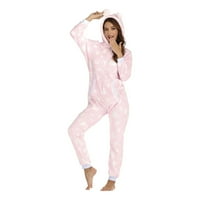 Žene pidžama ispisujuće rublje pidžamas s kapuljačom skakača s kapuljačom Rompers Clubwear noćna haljina