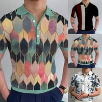 Muški polo majice Moda casual boja blok pamučna kostur majica TOPS multi-color l, xl, xxl, xxxl, xxxxl, xxxxxl