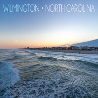 Wilmington, Sjeverna Karolina, zalazak sunca na plaži Wrightsville