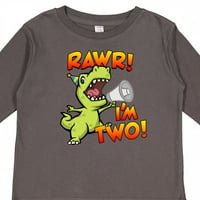 Inktastic Rawr Ja sam dva dinosaur poklon mališana ili majica s dugim rukavima