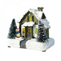 Abcentit Christmas Mini kabina Tiny sneg Snjegovi zaseb Kuće Izgradnja blistavih figurica za dječje poklone ukrase za stolove ukrase za odmor