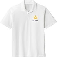 Vojska zvjezdani logotip Crna škrinja TRI Blend Polo majica, velika bijela