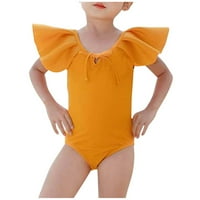 Lilgiuy Baby Girl kupaći kostim modni slatki rufffle solidni komad kupaćih kostimi