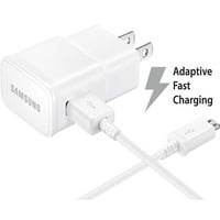 Adaptivni brz punjač kompatibilan sa Alcatel OneTouch Pixi - [Zidni punjač + noge USB kabl] Bijeli -