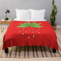 Flanel jagoda voćna flannela baca za kauč na kauču dnevni boravak pokrivač kraljevskih veličina super