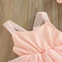 Dojenčad Baby Girl Romper Ljeto bez rukava princeza ružičasta mreža Tutu haljina Tulle Bodysuit sa velikom