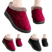 Eczipvz ženske cipele modne zimske žene čizme s ravnim dnom non kliznim suknim cvjetnim cvjetnim printom