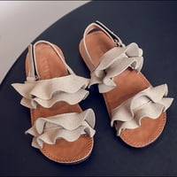 Cipele za mališane sandale Neklizajuće cipele Toddler Cross Baby Sandale Gumene djevojke Ruffle Kids