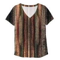 Sdjma ženski bandelion tisak majica slatka modna žena kauzalna bluza za ispis V-izreza kratka rukava majica ljetnih vrhova