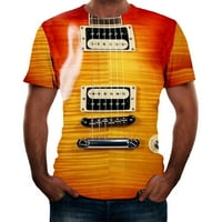 Sayhi muške fasne teže cool tiskane rukave gitare kratke 3D ljetne vrhove majica muške bluze ljetne