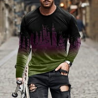 Kakina s Ljetne košulje za muškarce Clearence Muškarci Casual Okrugli vrat 3D digitalni print Pulover