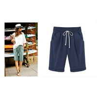 Ženske kratke hlače za ljeto Dressy Summer Solid Pet bodova Velike veličine Pamučne pantalone casual