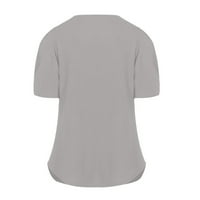 Žene ljetne modne vrhove V izrez križ kratkih rukava Solid Slim Fit T majice Lagane tunike Bluze