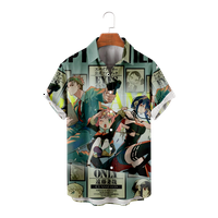 Anime Spy Family Men's Aloha gumb dole polo majice modni osnovni vrhovi, veličina 100-170 xxs-8xl
