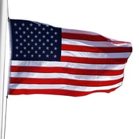 Američka zastava FT američka zastava, vezene zvijezde, mesingane grombote, živopisna UV zaštita, vanjska i unutarnja nadograđena trajna američkih zastava