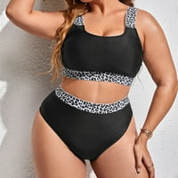 Badymincsl ženska modna ljetna plus veličine TANK TOP SOLD Boja Leopard Print High Squik Bikini kupaći