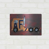 Luxe Metal Art 'Semi kamionska ploča za kamione Art' po dizajnu Turnpike, Metal Wall Art, 24 x16
