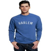 Daxton Harlem Duks atletski fit pulover CrewNeck Francuska Terry tkanina, hthachachal dukserica Bijela slova, s