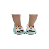 Toddler Baby Boys Djevojke Sandale Cartoon Rainbow uzorak tvrdo sole cipele s dojenčad Neklizajući