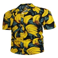 Rejlun Boys vrhovi kokosovih kosih košulja rever v bluza izreza lagana titla u dnevnoj žuti 4xl