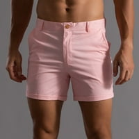 Zrbywb modne muške kratke hlače za plažu Muške ljetne hlače od pune boje džepove nacrtavaju se labavi