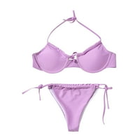 Kupaći za trudnice, Axxd Solid čipka Bikini set Push Up kupaći kupaći kostim kupaći kostimi za novi